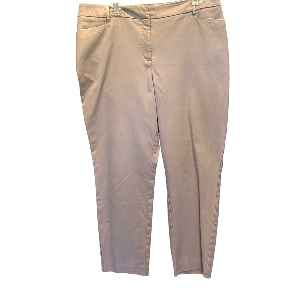 212 Collection Women's Plus size 16 cropped ankle light tan dress trouser pants